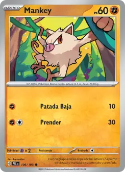 Mankey, Evoluciones en Paldea No. 106 Normal