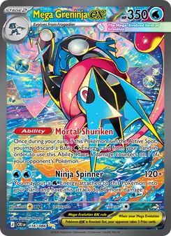 Mega Greninja ex, Chaos Rising Nº 116 Holo