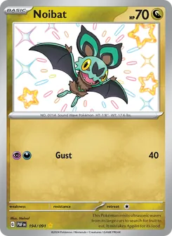 Noibat, Paldean Fates No. 194 Holo