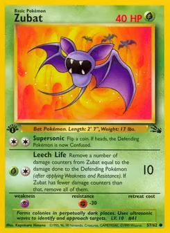 Zubat, Fossil Nº 57 Normal