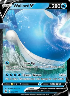 Wailord V, Champion's Path No. 13 Holo