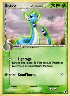 Draco δ, EX Île des Dragons Nº 28 Normal