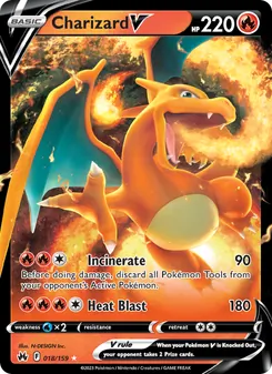 Charizard V, Crown Zenith No. 018 Holo