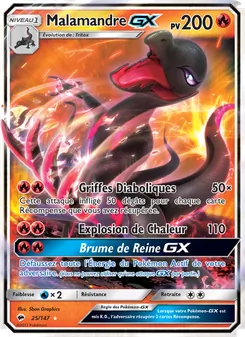 Malamandre GX, Ombres Ardentes Nº 25 Holo