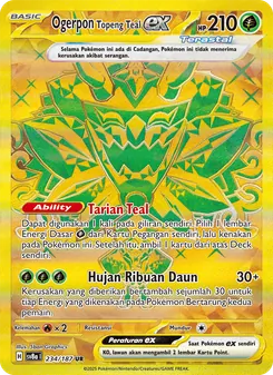 Ogerpon Topeng Teal ex, Festival Terastal ex No. 234 Normal