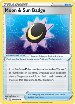 Moon & Sun Badge, Evolving Skies Nº 151 Normal