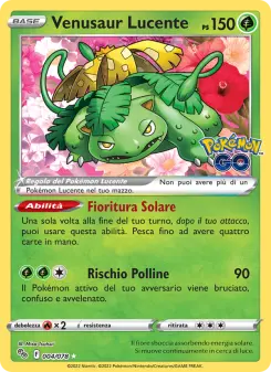 Venusaur Lucente, Pokémon GO No. 004 Holo