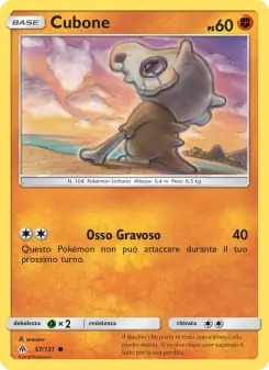 Cubone, Apocalisse Di Luce No. 57 Normal