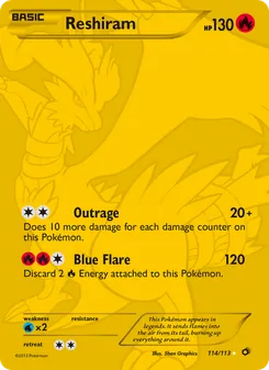 Reshiram, Legendary Treasures No. 114 Normal
