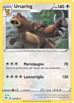 Ursaring, Fiamme Oscure Nº 139 Normal