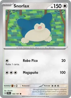 Snorlax, Chispas Fulgurantes Nº 144 Normal
