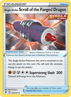 Single Strike Scroll of the Fanged Dragon, Evolving Skies Nº 158 Normal