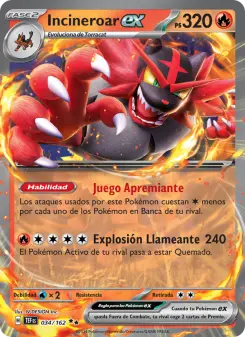 Incineroar ex, Fuerzas Temporales No. 034 Holo