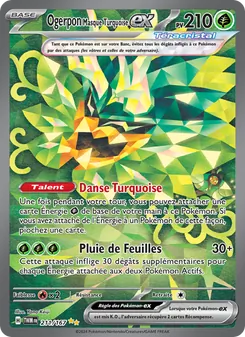 Ogerpon Masque Turquoise-ex, Mascarade Crépusculaire Nº 211 Holo