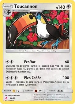 Toucannon, Kit de Entrenador Sol y Luna (Lycanroc) No. 22 Normal