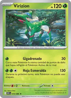 Virizion, Llama Blanca Nº 010 Holo