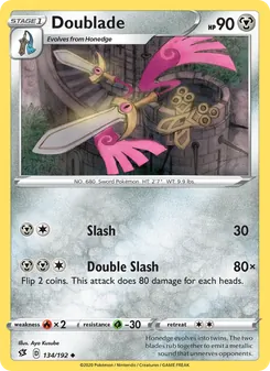 Doublade, Rebel Clash Nº 134 Normal