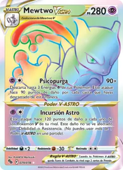 Mewtwo V-ASTRO, Pokémon GO Nº 079 Holo