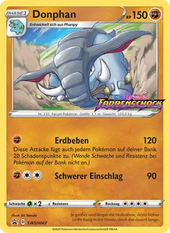 Donphan, SCSC Promokarten No. SWSH067 Holo
