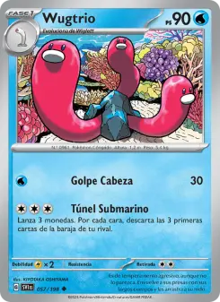 Wugtrio, Escarlata y Púrpura No. 057 Normal