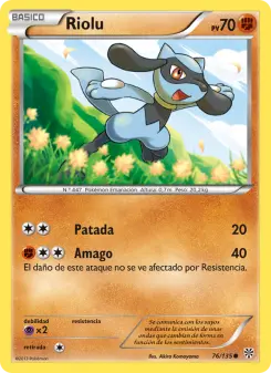 Riolu, Tormenta Plasma No. 76 Normal