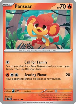 Pansear, Stellar Crown No. 021 Normal