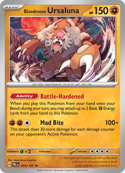 Bloodmoon Ursaluna, Prismatic Evolutions Nº 054 Holo