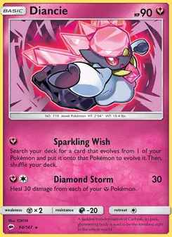 Diancie, Burning Shadows No. 94 Holo