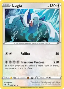 Lugia, Voltaggio Sfolgorante No. 132 Holo