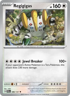 Regigigas, Prismatic Evolutions No. 086 Normal