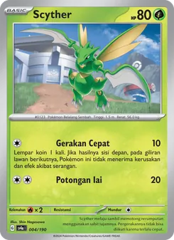 Scyther, Harta Berkilau ex Nº 004 Normal