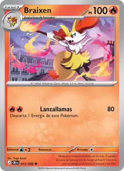 Braixen, Caos Creciente Nº 012 Normal