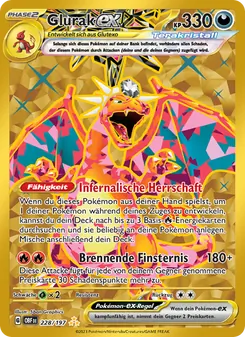 Glurak-ex, Obsidian Flammen Nº 228 Holo