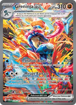 Greninja ex, Twilight Masquerade Nº 214 Holo