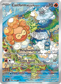 Castform Wujud Matahari, Kilat Rasi No. 186 Normal