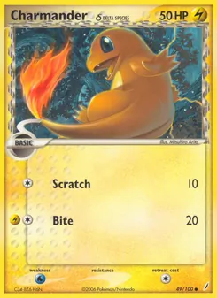 Charmander δ, Crystal Guardians Nº 49 Normal
