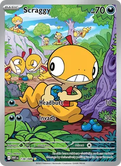 Scraggy, White Flare Nº 138 Holo