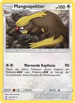 Manguspektor, Bund der Gleichgesinnten No. 181 Normal