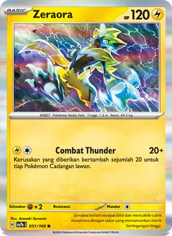 Zeraora, Bimbingan Rasi Nº 051 Normal