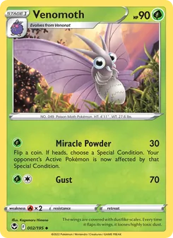 Venomoth, Silver Tempest No. 002