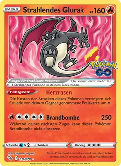 Strahlendes Glurak, Pokémon GO No. 011 Holo