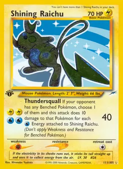 Shining Raichu, Neo Destiny Nº 111 Holo