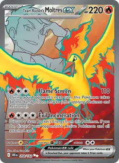 Team Rocket's Moltres ex, Destined Rivals Nº 208 Holo