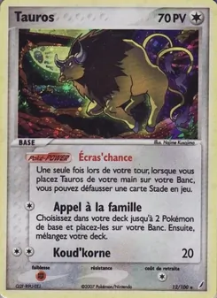 Tauros, EX Gardiens de Cristal No. 12 Holo