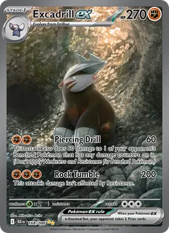 Excadrill ex, Black Bolt Nº 168 Holo