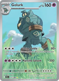 Golurk, Fulgor Negro No. 123 Holo
