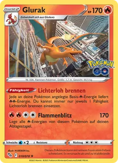 Glurak, Pokémon GO No. 010 Holo