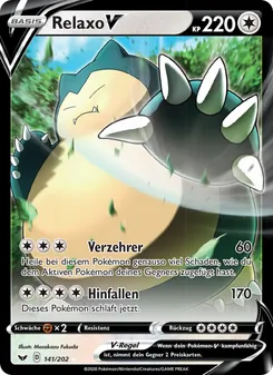 Relaxo V, Schwert & Schild Nº 141 Holo
