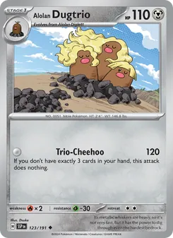 Alolan Dugtrio, Surging Sparks Nº 123 Normal