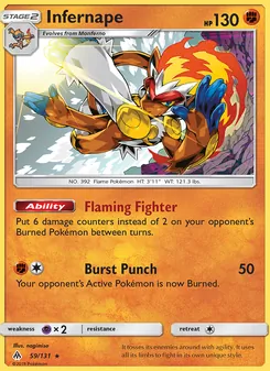 Infernape, Forbidden Light No. 59 Normal